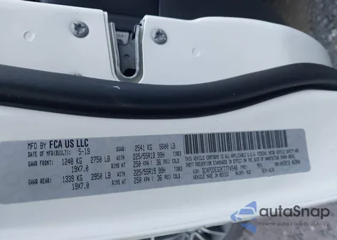 2019 Dodge Journey Gt z USA, uszkodzony, nr VIN 3C4PDDEG2KT774546